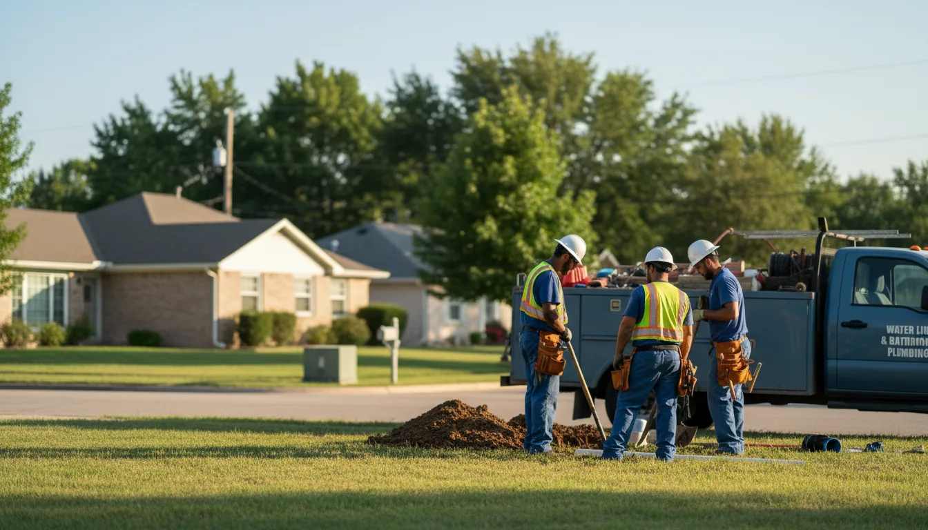 Residential water line and bathroom plumbing service in Moscow, TN